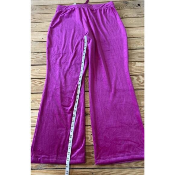 NWT $88 Magaschoni Velvet Sweat Suit Size XL Women’s Fuchsia - Picture 14 of 16
